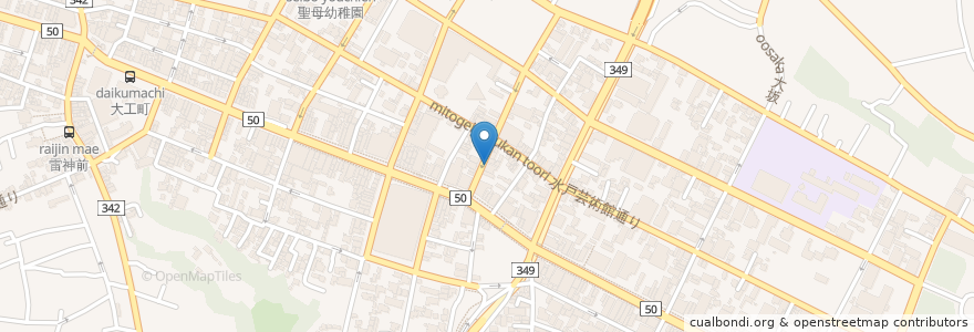 Mapa de ubicacion de 大神宮 en 일본, 이바라키현, 水戸市.