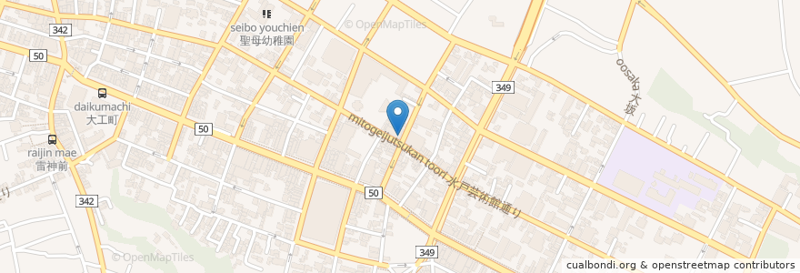 Mapa de ubicacion de Cafe２０２ en Japonya, 茨城県, 水戸市.