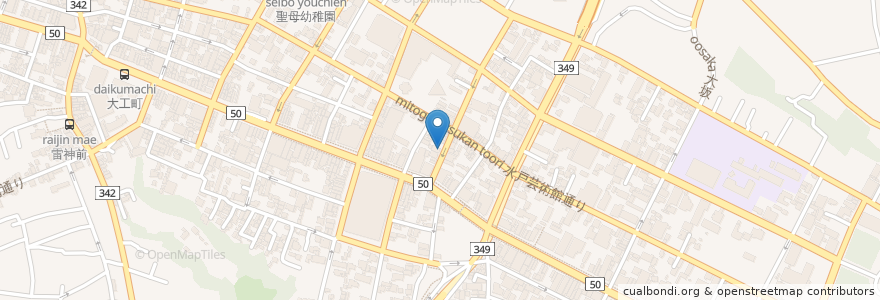 Mapa de ubicacion de のだて屋 生そば en Japonya, 茨城県, 水戸市.