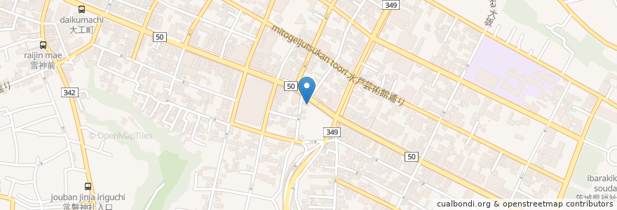 Mapa de ubicacion de ラーメン 千代美 en 日本, 茨城県, 水戸市.