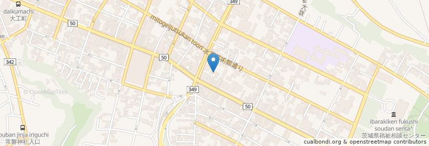 Mapa de ubicacion de 関 産婦人科病院 en Japan, Ibaraki Prefecture, Mito.