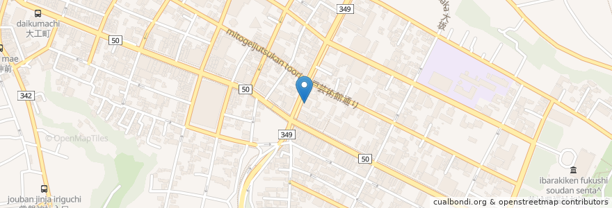 Mapa de ubicacion de 鰻 川枡南町店 en 日本, 茨城県, 水戸市.