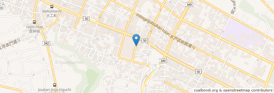 Mapa de ubicacion de マーサ・キルティングスタジオ en Japonya, 茨城県, 水戸市.