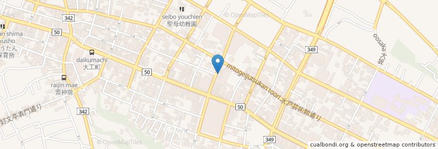 Mapa de ubicacion de そば処 萬庵 en 일본, 이바라키현, 水戸市.