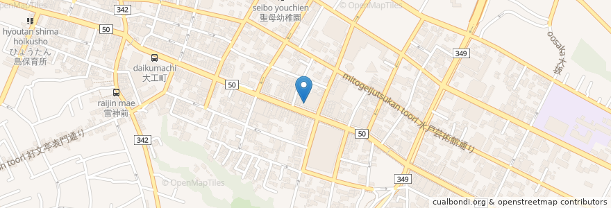 Mapa de ubicacion de かわまた音楽教室 en ژاپن, 茨城県, 水戸市.