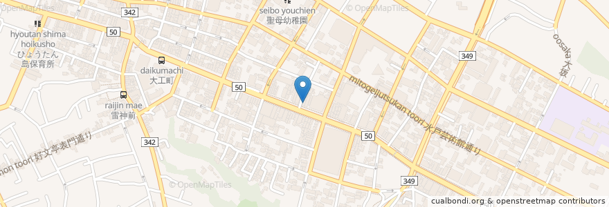 Mapa de ubicacion de 岩間東華堂薬局 en 일본, 이바라키현, 水戸市.