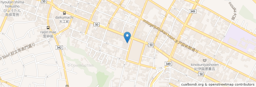 Mapa de ubicacion de 水戸屋食堂 en 일본, 이바라키현, 水戸市.