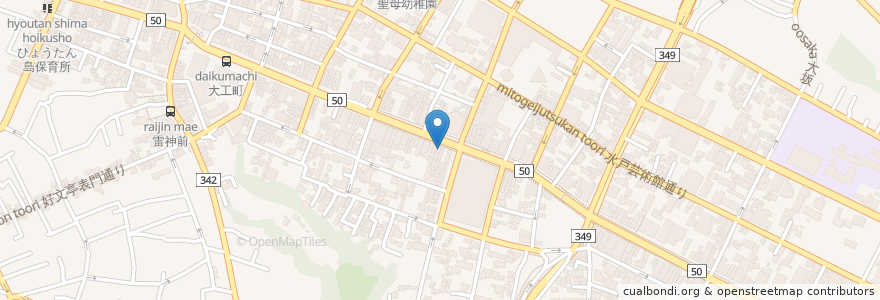 Mapa de ubicacion de 山翆 郷土料理 en Japonya, 茨城県, 水戸市.