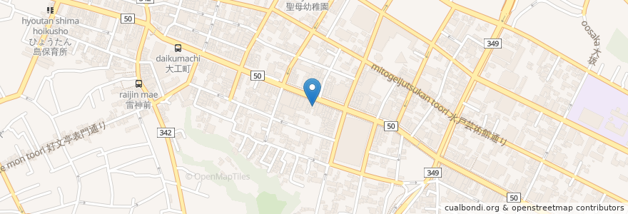 Mapa de ubicacion de ル・ポワロン en 日本, 茨城県, 水戸市.
