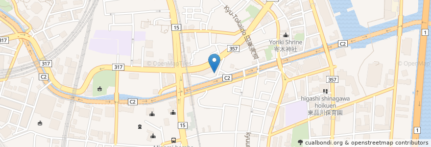 Mapa de ubicacion de 稼穡稲荷 en Japão, Tóquio, 品川区.
