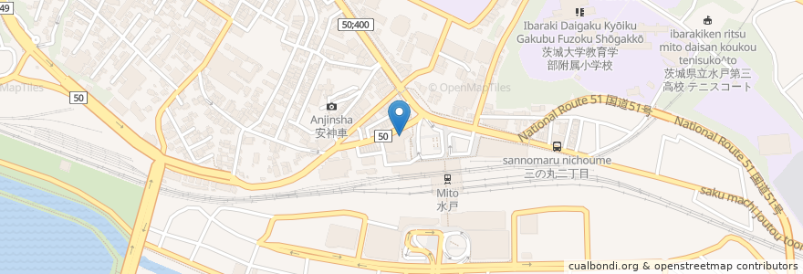 Mapa de ubicacion de 居酒屋 魚民 en Jepun, 茨城県, 水戸市.