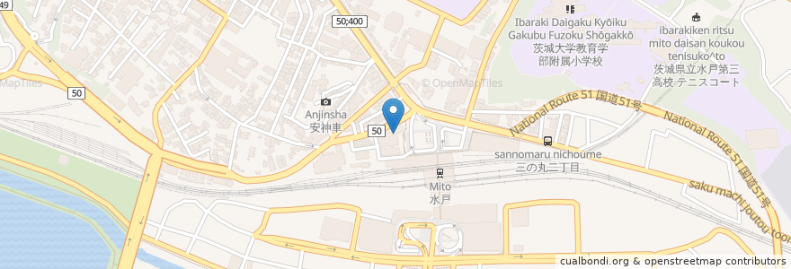 Mapa de ubicacion de 早稲田予備校 en اليابان, إيباراكي, 水戸市.