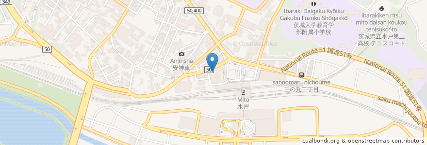 Mapa de ubicacion de 水戸中央美容整形クリニック en 일본, 이바라키현, 水戸市.