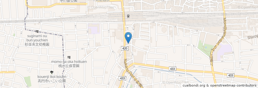 Mapa de ubicacion de 四代目 鎌倉酒店 en اليابان, 東京都, 中野区.