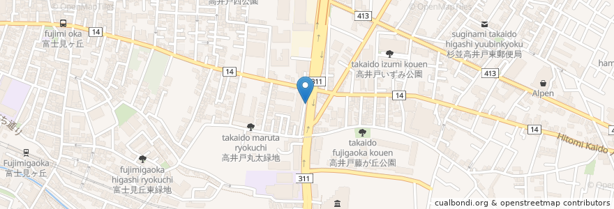 Mapa de ubicacion de スナック すずめ en ژاپن, 東京都, 杉並区.