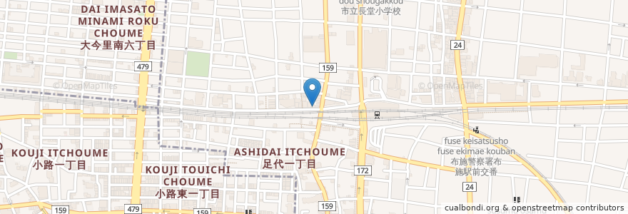 Mapa de ubicacion de Bob Burg en Japonya, 大阪府, 東大阪市.