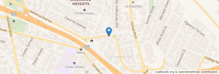 Mapa de ubicacion de Bethel Temple en Vereinigte Staaten Von Amerika, Kalifornien, Los Angeles County, Los Angeles.