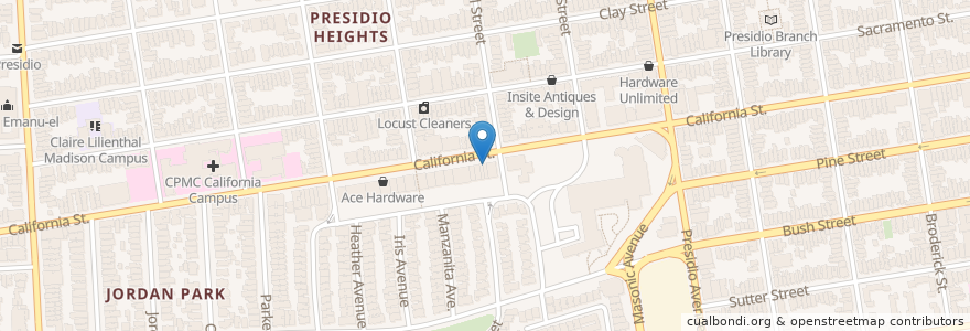 Mapa de ubicacion de Artesano en الولايات المتّحدة الأمريكيّة, كاليفورنيا, سان فرانسيسكو, سان فرانسيسكو.