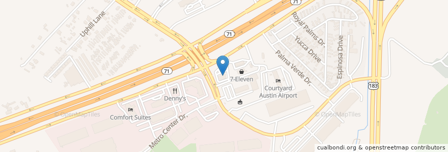 Mapa de ubicacion de Subway en Stati Uniti D'America, Texas, Travis County, Austin.