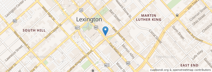 Mapa de ubicacion de Subway en United States, Kentucky, Fayette County, Lexington.