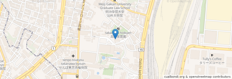 Mapa de ubicacion de Billinga Science International School en Japón, Tokio, Minato.