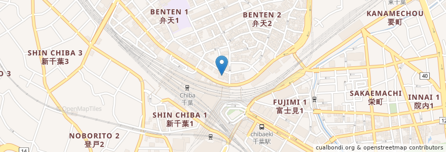 Mapa de ubicacion de 大原簿記公務員専門学校千葉校 en Japonya, 千葉県, 千葉市, 中央区.
