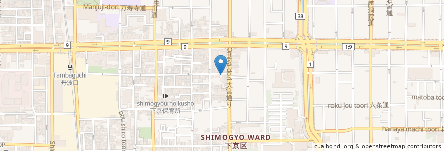 Mapa de ubicacion de 住吉神社 en 日本, 京都府, 京都市, 下京区.