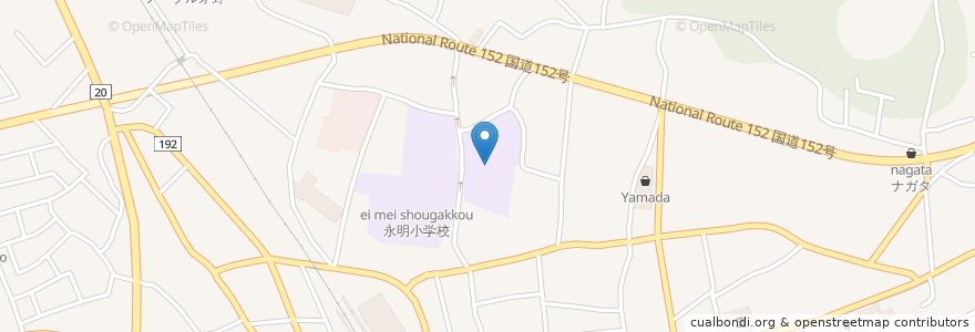 Mapa de ubicacion de 永明中学校 en 日本, 長野県, 茅野市.