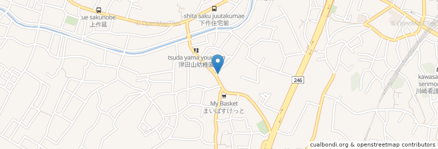 Mapa de ubicacion de スマイルデンタルクリニック梶ケ谷 en Japão, 神奈川県, 川崎市, 高津区.