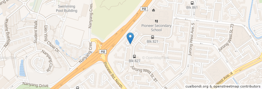 Mapa de ubicacion de Blk 851 Coffee Shop en Singapura, Southwest.