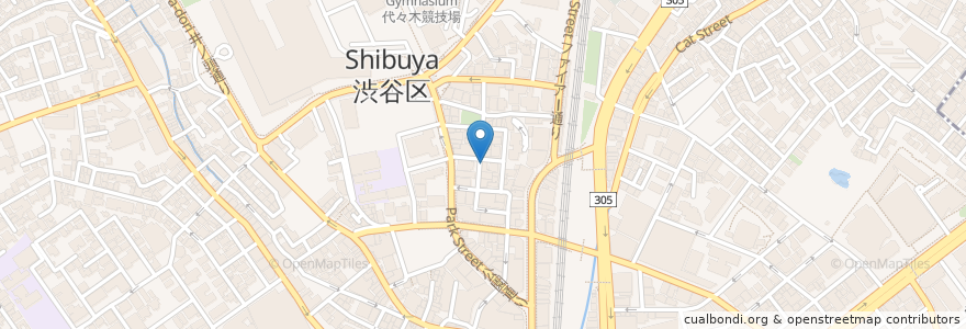 Mapa de ubicacion de アナログ渋谷 en 日本, 东京都/東京都, 渋谷区.