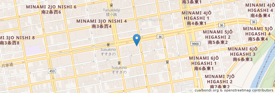 Mapa de ubicacion de ミスタードーナツ en Giappone, Prefettura Di Hokkaidō, 石狩振興局, 札幌市, 中央区.