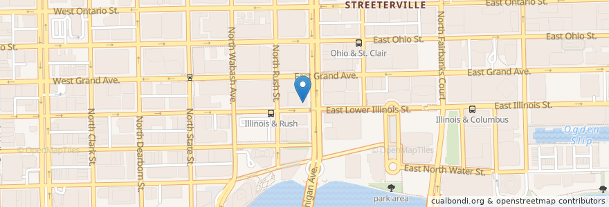 Mapa de ubicacion de Bank of America en Amerika Syarikat, Illinois, Chicago.
