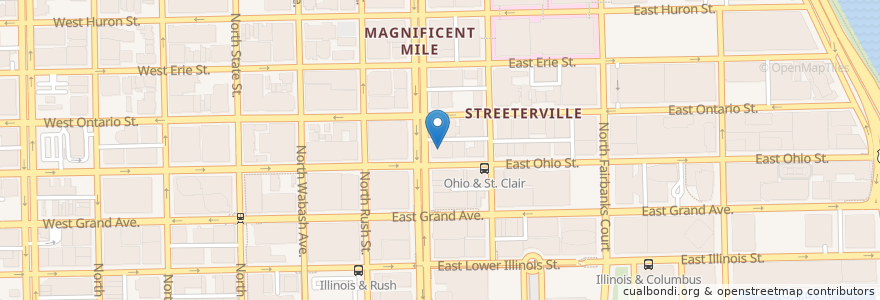 Mapa de ubicacion de Chase en 미국, 일리노이, 시카고.