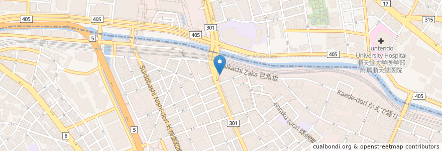 Mapa de ubicacion de 牛列伝 en Japón, Tokio, Chiyoda.