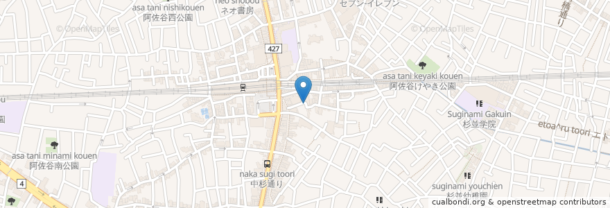 Mapa de ubicacion de 三井のリパーク en اليابان, 東京都, 杉並区.