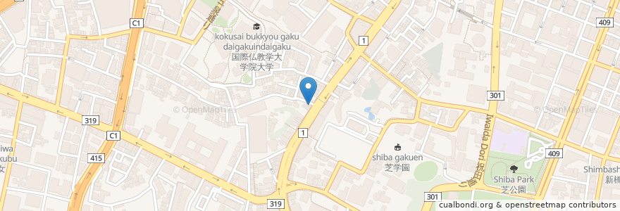 Mapa de ubicacion de ABISKAR en Japonya, 東京都, 港区.
