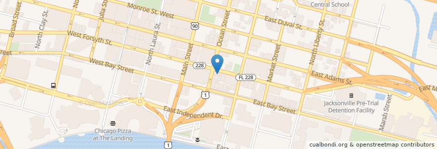 Mapa de ubicacion de Casa Dora Italian Cafe en Amerika Syarikat, Florida, Duval County, Jacksonville.