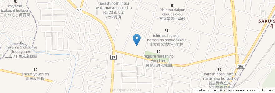 Mapa de ubicacion de ウエルシア薬局 習志野実籾店 en 日本, 千葉県, 習志野市.
