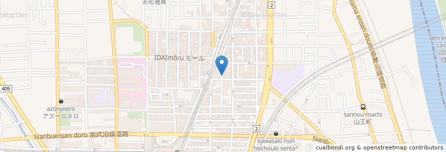 Mapa de ubicacion de TETSU en Japon, Préfecture De Kanagawa, Kawasaki, 中原区.