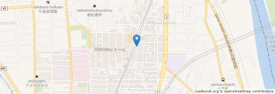Mapa de ubicacion de まくり家 en Japão, 神奈川県, 川崎市, 中原区.