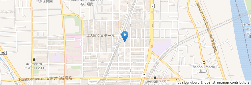 Mapa de ubicacion de 白味会館 en Japón, Prefectura De Kanagawa, Kawasaki, 中原区.