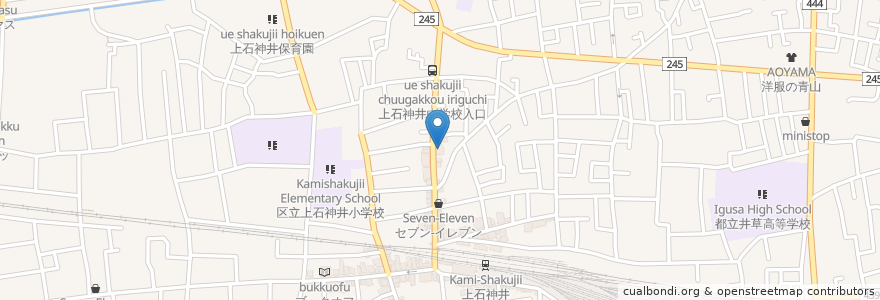 Mapa de ubicacion de 東京都民銀行 en اليابان, 東京都, 練馬区.