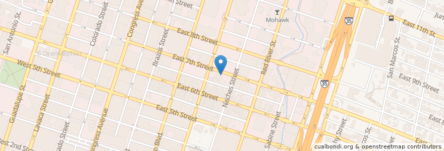 Mapa de ubicacion de MugShots en Stati Uniti D'America, Texas, Travis County, Austin.