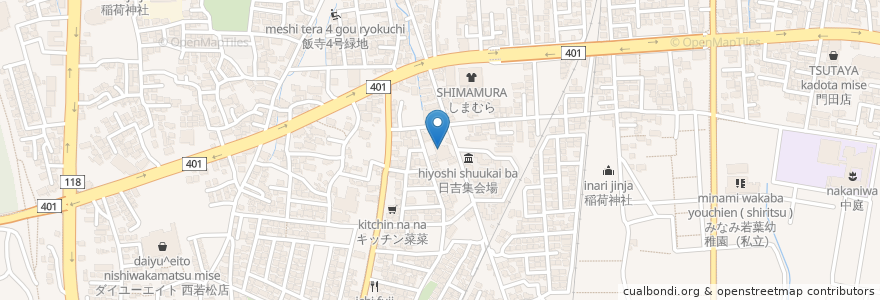 Mapa de ubicacion de 医療法人晶晴会 入澤泌尿器科内科クリニック en 日本, 福島県, 会津若松市.