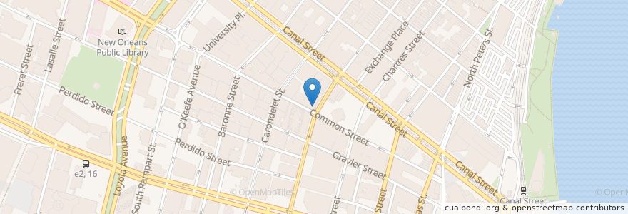 Mapa de ubicacion de PJ's Coffee en Amerika Syarikat, Louisiana, Orleans Parish, New Orleans.