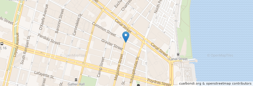 Mapa de ubicacion de The Ruby Slipper Cafe en Amerika Birleşik Devletleri, Louisiana, Orleans Parish, New Orleans.