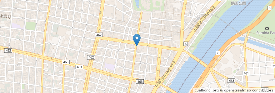 Mapa de ubicacion de スターバックス en Jepun, 東京都, 台東区.