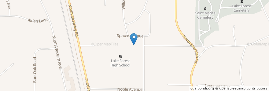 Mapa de ubicacion de Faculty Parking LFHS en United States, Illinois, Lake Forest.