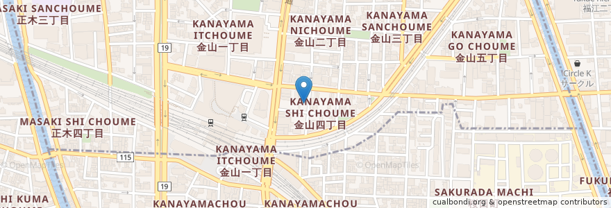 Mapa de ubicacion de バードスペース en Japão, 愛知県, Nagoia.